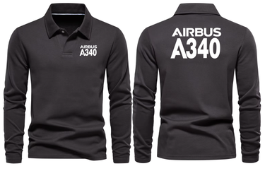 AIRBUS A340 LONG SLEEVE POLO